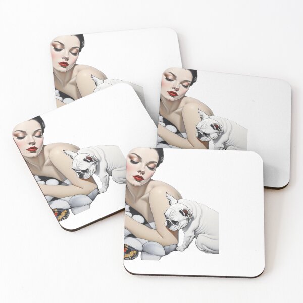 Item preview, 40’s pin up girl with french bulldog  designed and sold by PhilDreams.
