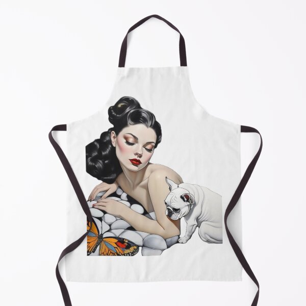 Item preview, 40’s pin up girl with french bulldog  designed and sold by PhilDreams.