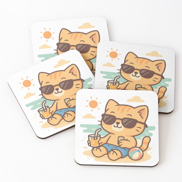 Item preview, Summer Vibes, Cat Chilling On The Beach!❤️❤️❤️ designed and sold by WeLoveCatss.