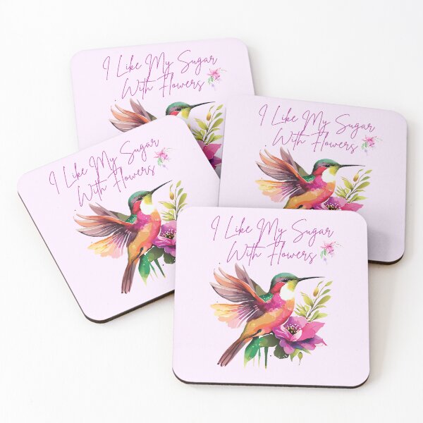 Artikelvorschau, Ich Mag Meinen Zucker Mit Blumen Kolibri Buntes Licht Hintergrunddesign entworfen und verkauft von EarthArtDesigns.