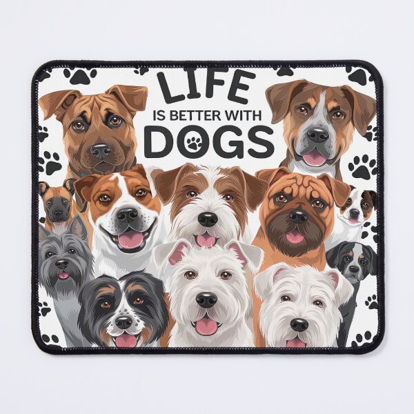 Item preview, Life is Better with dogs designed and sold by Bichon Boutique.