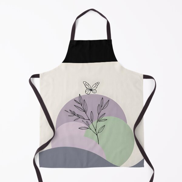Item preview, Butterfly on Twig – Minimalist Lineart with Purple and Green Abstract Accents designed and sold by EmeraldeaArt.