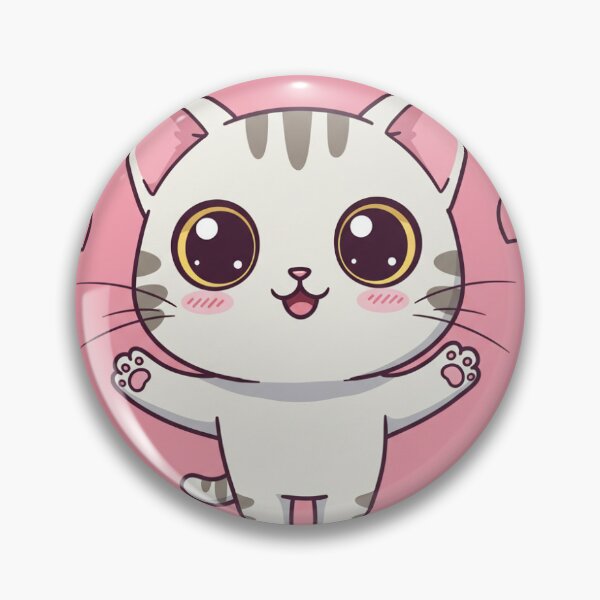 Item preview, Cute Kawaii Cat – Pink Love Vibes designed and sold by kubrashop.