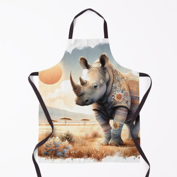 Item preview, Patterns of the Savanna Grassland Rhinoceros designed and sold by BreezyDawnDesigns.
