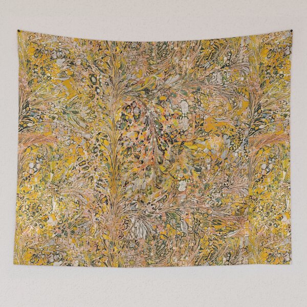Item preview, Yellow green grey marbled design  designed and sold by 2ndBloom.