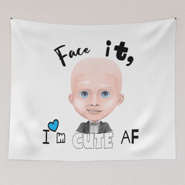 Item preview, Face it I'm cute AF - Albino Awareness designed and sold by Ms-Bees-Tees.