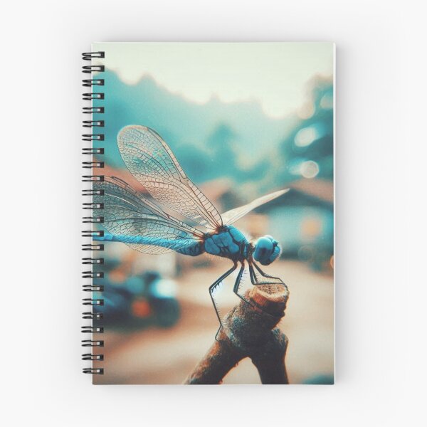 Item preview, Blue Dragonfly in 70s Macro Style – Vintage AI Artwork with Retro Charm for Animal Lovers on Clothing & Accessories designed and sold by knalpot-design.