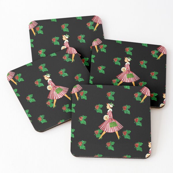 Item preview, 1950s vintage christmas lady black designed and sold by Gossip Rag.