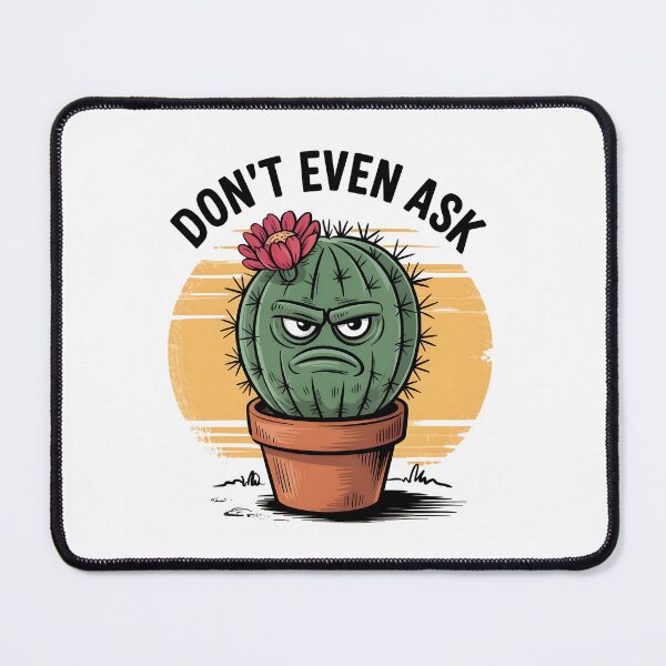 Item preview, Grumpy Cactus with Attitude in Flower Pot designed and sold by PinkMonsterbyPegi.