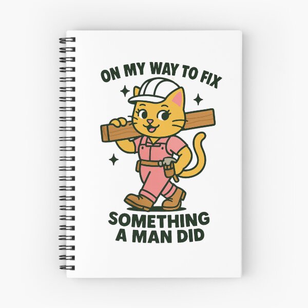 Item preview, Women in Trades: On My Way To Fix Something A Man Did - Blue Collar Cat  designed and sold by houseoftrades.