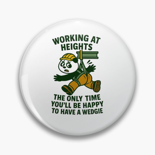 Item preview, Working At Heights Safety Harness Wedgie - Funny Panda Construction Worker  designed and sold by houseoftrades.