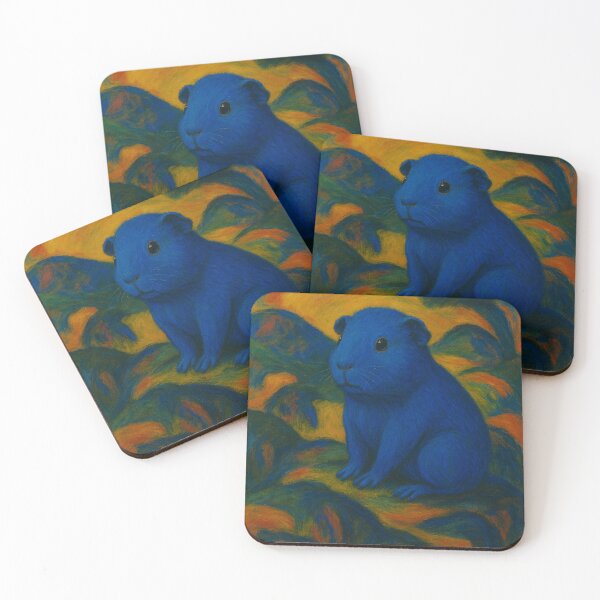 Item preview, The blue Guinea Pig (nach Franz Marc) designed and sold by gandolfwizard.