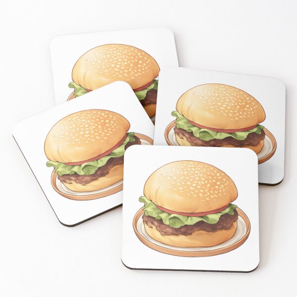 Item preview, Cute Aesthetic Hamburger Illustration Sticker designed and sold by CuteKawaiiStudio.