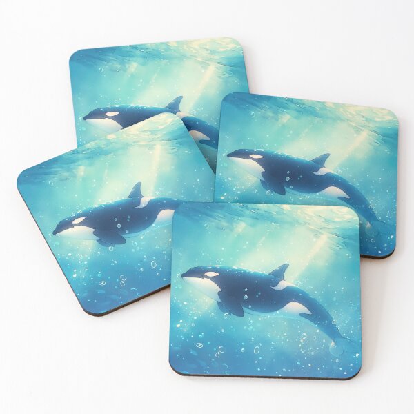 Item preview, Sunlit Drift – Dreamy Orca Beneath the Waves designed and sold by AshiraCreations.
