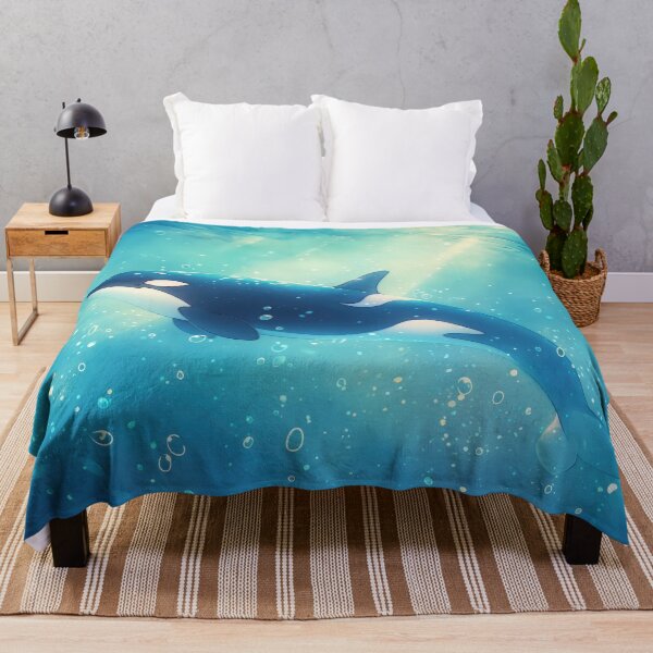 Item preview, Sunlit Drift – Dreamy Orca Beneath the Waves designed and sold by AshiraCreations.