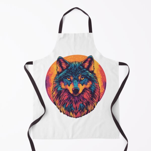 Item preview, Psychedelic Wolf Spirit - Colorful Animal Art Print designed and sold by Kollibri.