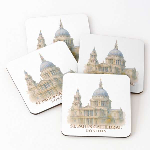Item preview, London Cathedral in Watercolor – Serene Cityscape  designed and sold by branaghbel.