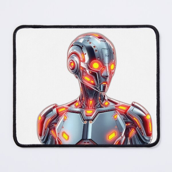 Item preview, Fire Cybernetic Humanoid Upper Body Illustration lights designed and sold by ART ATTACK ZONE.