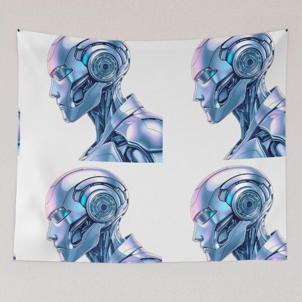 Item preview, UFO Detailed Cybernetic Humanoid Upper Body Illustration designed and sold by ART ATTACK ZONE.