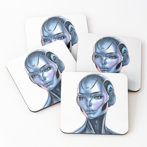 Item preview, ALIEN Detailed Cybernetic Humanoid Upper Body Illustration designed and sold by ART ATTACK ZONE.
