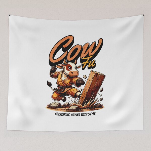 Item preview, Kung Fu Cow designed and sold by ArtElevenStudio.
