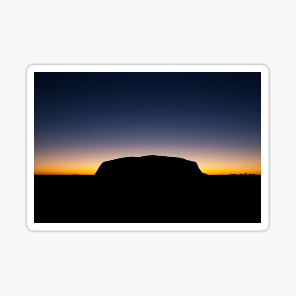 Uluru at Sunset with blue and orange Sticker