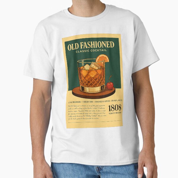 Item preview, Old Fashioned Classic Cocktail Art | Vintage Bourbon Whiskey Poster designed and sold by weirdfishes123.