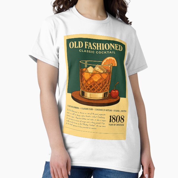 Item preview, Old Fashioned Classic Cocktail Art | Vintage Bourbon Whiskey Poster designed and sold by weirdfishes123.