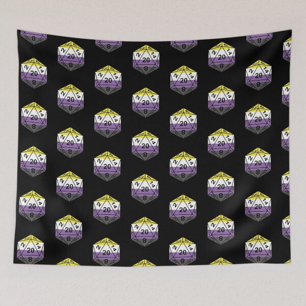 Item preview, D20 Nonbinary Pride Flag LGBTQIA designed and sold by ChailynReed.