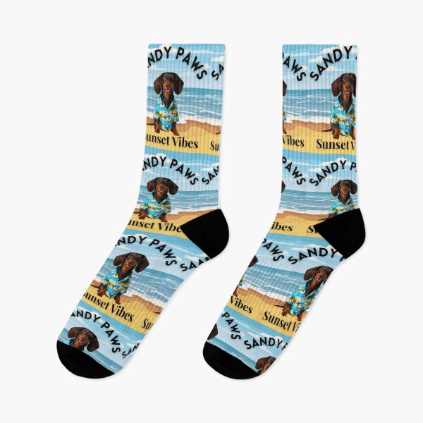 Item preview, Miniature Dachshund Sunset Vibes – Hawaiian Shirt Beach Dog Design designed and sold by Fredster1966.