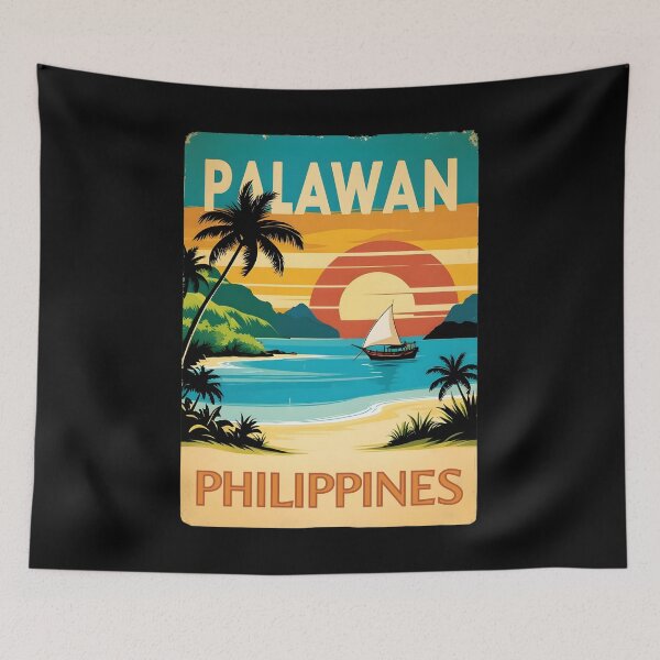 Item preview, A Vintage Travel Illustration of the Palawan - Philippines designed and sold by GoodOldVintage.