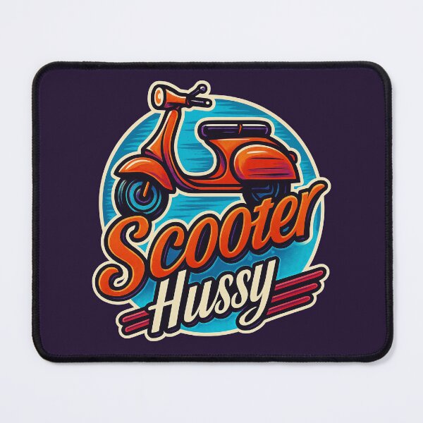 Item preview, Scooter Hussy Retro Vintage Moped Rider Design designed and sold by Victor Shadehorn.