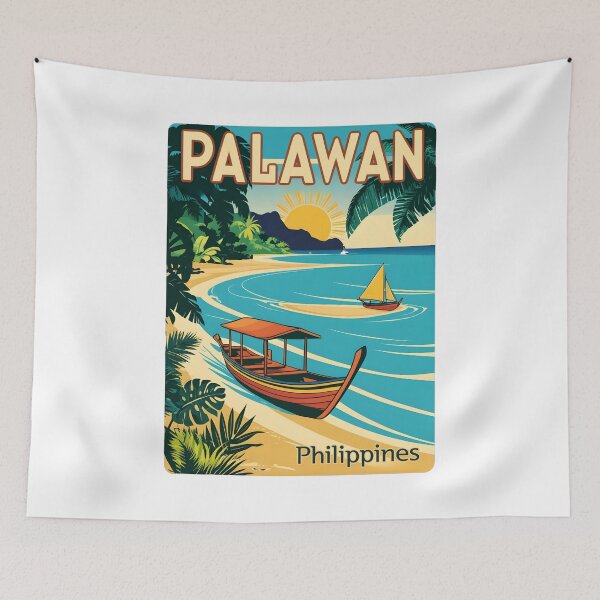 Item preview, A Vintage Travel Illustration of the Palawan - Philippines designed and sold by GoodOldVintage.