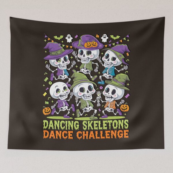 Item preview, Dancing Skeletons Dance Challenge Kids Halloween  designed and sold by box-artshop.