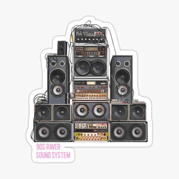 Item preview, 90s Raver Sound System 90s House Music Trance Techno DnB Junglist designed and sold by Ravermonkey.