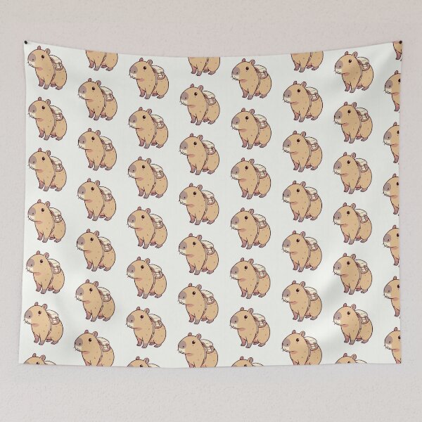 Item preview, Cute Capybara With Backpack designed and sold by Maia's and Salem's Fun Store.