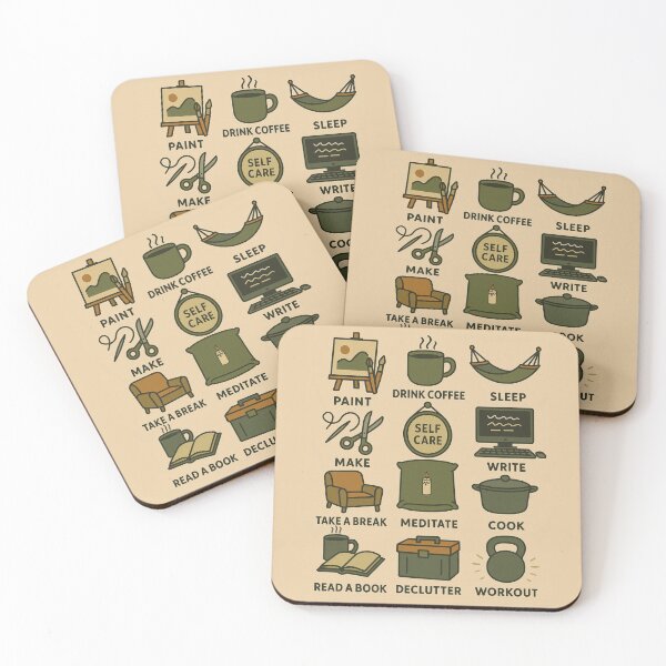 Item preview, Daily Self Care – Earth Tone Graphic for Men designed and sold by John-NW-Shop.