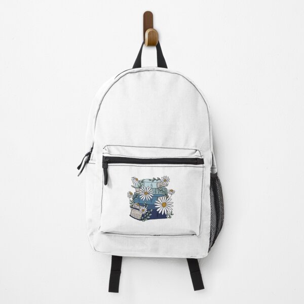 Item preview, Light Blue Book Stack with Daisies – Whimsical Floral Reading Design designed and sold by Giulia Palazzo.