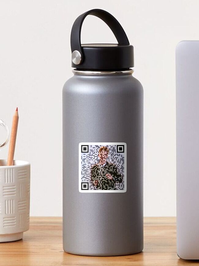 Thumbnail 1 of 3, Sticker, rickroll qr code designed and sold by GHPrinting.