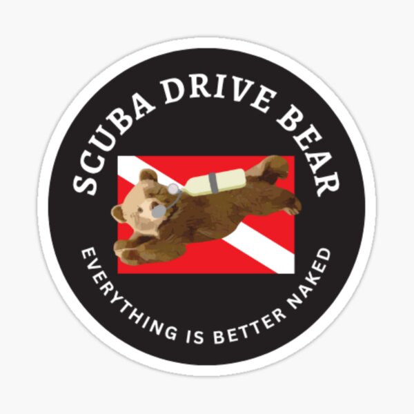 Item preview, Scuba diving Bear naked designed and sold by TaraPen.