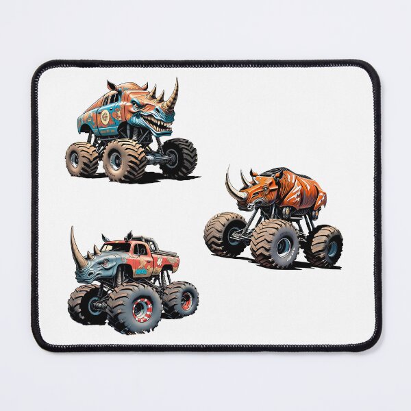 Item preview, Rhino Monster Truck Sticker Pack, Cute 80s Comic Book Design, Gift for Fans. designed and sold by UrbanTRIP.