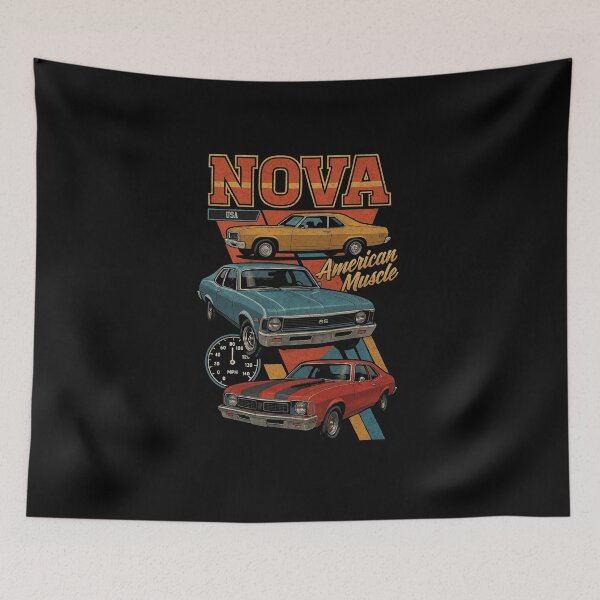 Item preview, Chevy Nova American Muscle Retro – Classic 1970s Style Car Art  designed and sold by TheArtOfCar.