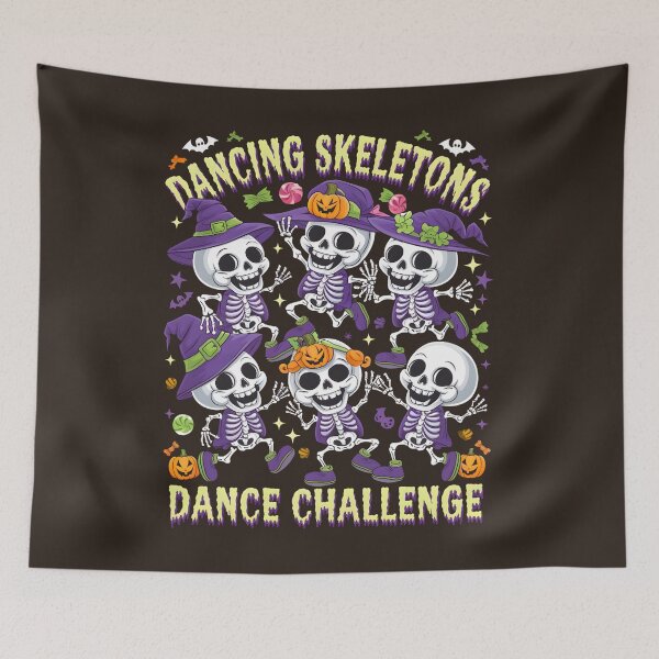 Item preview, Dancing Skeletons Dance Challenge Kids Halloween  designed and sold by box-artshop.