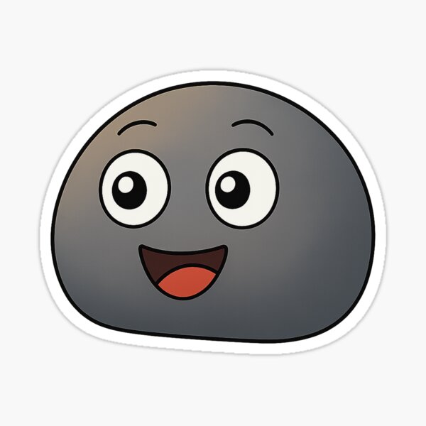Item preview, Happy Cartoon Rock – Cute Smiling Stone Character designed and sold by Geologyin5.