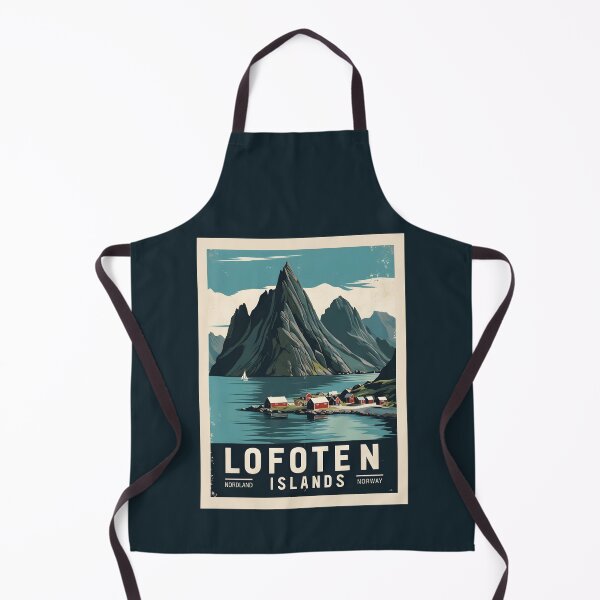 Item preview, A Vintage Travel Illustration of Lofoten Islands - Norway designed and sold by GoodOldVintage.