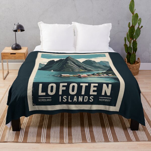 Item preview, A Vintage Travel Illustration of Lofoten Islands - Norway designed and sold by GoodOldVintage.