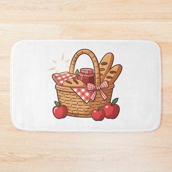 Item preview, Sunny Picnic Basket with Fresh Baked Goods designed and sold by PinkMonsterbyPegi.