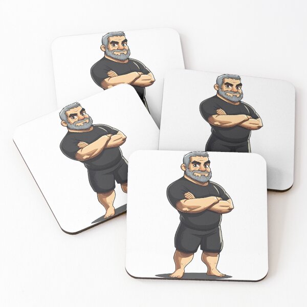 Item preview, "Dad Strength BJJ – Cartoon Grappler Power Pose" designed and sold by Mat and Ink.