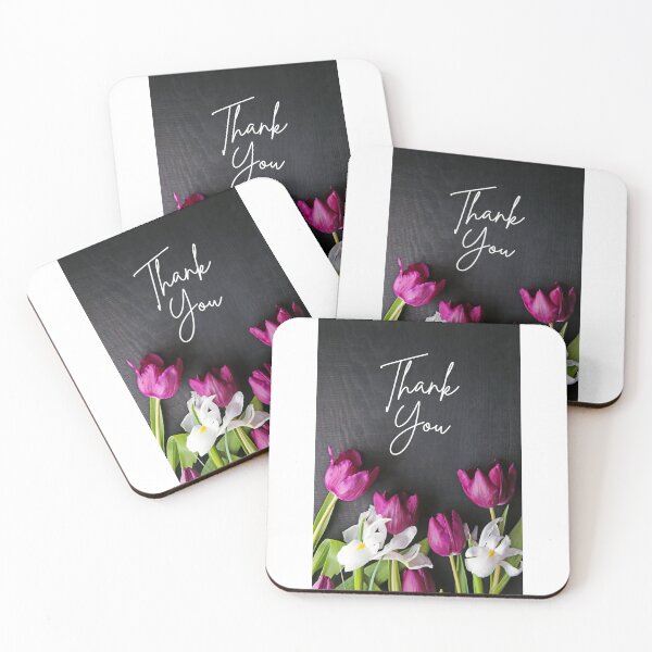 Item preview, THANK YOU CARD, FLORAL, TULIP FLOWERS, ELEGANCE  designed and sold by AASparksDesigns.