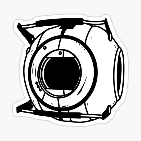 Item preview, Wheatley: Minimalist Portal Core Line Art designed and sold by LDBW.